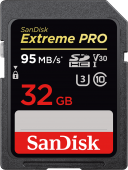 Карта памяти Sandisk 32GB Extreme PRO SDHC UHS-I 95MB/s