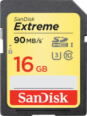 Карта памяти Sandisk 16GB Extreme SDHC UHS-I 90MB/s