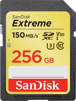 Карта памяти Sandisk 256GB Extreme SDXC UHS-I 150MB/s
