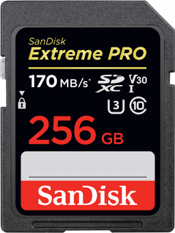 Карта памяти Sandisk 256GB Extreme PRO SDXC UHS-I 170MB/s