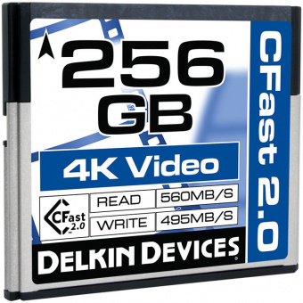 Карта памяти Delkin Devices 256GB Cinema CFast 2.0 560X 4K Video